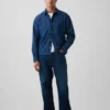 Denim Relaxed Straight-Hem Shirt