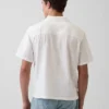Dobby Relaxed Straight-Hem Shirt
