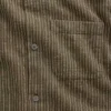 Dobby Stripe Relaxed Straight-Hem Shirt