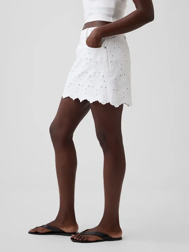 Embroidered Mini Skirt