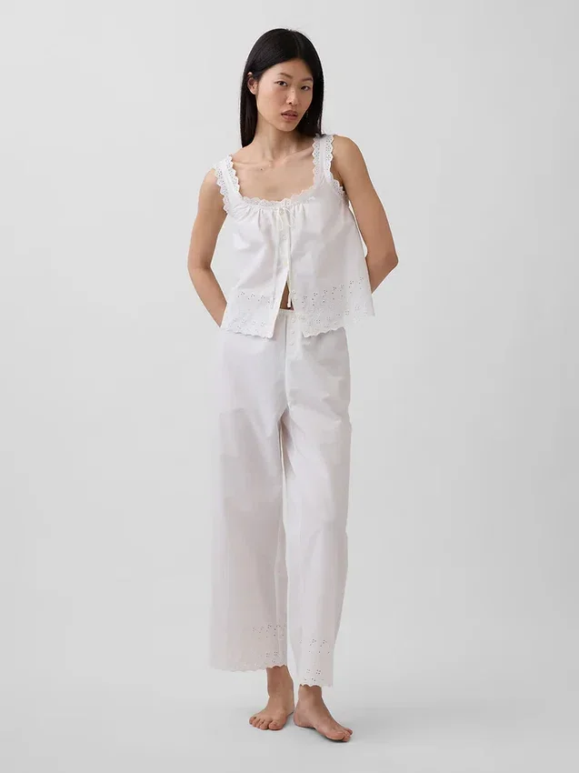 Embroidered Pj Pants