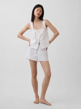 Embroidered Pj Shorts