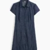 Empire-Waist Mini Shirtdress