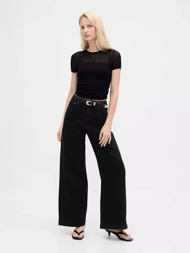 Extra High Rise Stride Wide-Leg Jeans