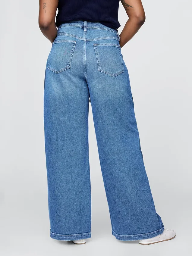 Extra High Rise Stride Wide-Leg Jeans