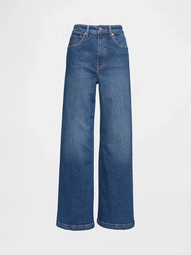 Extra High Rise Stride Wide-Leg Jeans