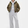 Faux Fur-Lined Hooded Utility Jacket