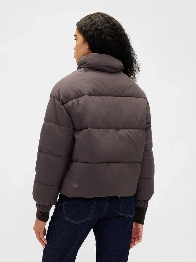Faux Fur-Trim Puffer Jacket