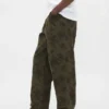 Floral Canvas Baggy Jeans