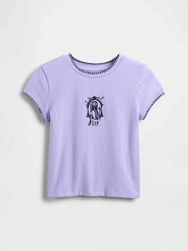 Gap × Disney Tim Burton's the Nightmare Before Christmas Kids Shrunken Graphic T-Shirt