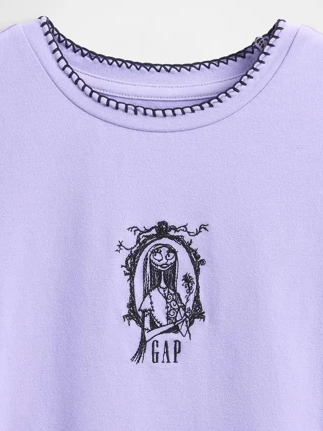 Gap × Disney Tim Burton's the Nightmare Before Christmas Kids Shrunken Graphic T-Shirt