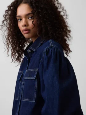 Gap × Hfr Balloon-Sleeve Denim Shirt by Latoucha