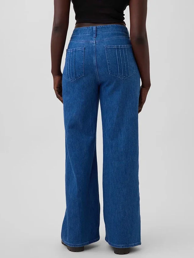 Gap × Hfr High Rise Pintuck Stride Wide-Leg Jeans by Atelier Ndigo
