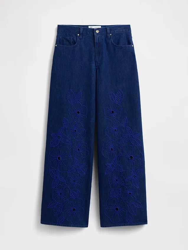 Gap × Hfr Low Slung Floral Extra Baggy Jeans by Atelier Ndigo
