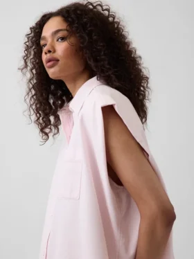 Gap × Hfr Ultrasoft Denim Wide-Shoulder Shirt by Nicole Benefield Portfolio