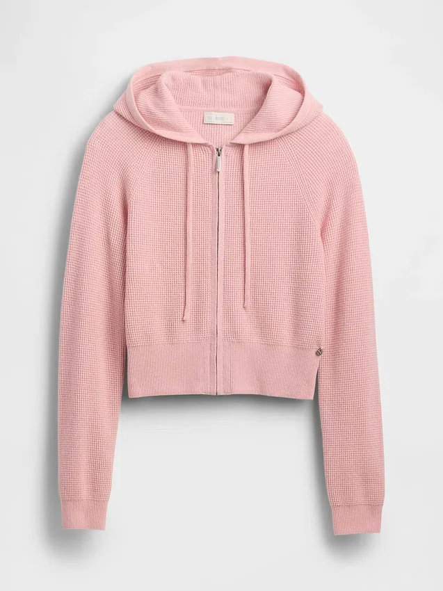 Gap × Summer Fridays Cashsoft Waffle Crop Hoodie