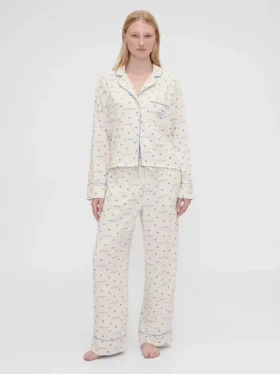 Gap × Summer Fridays Relaxed Flannel Dotted Pj Pants