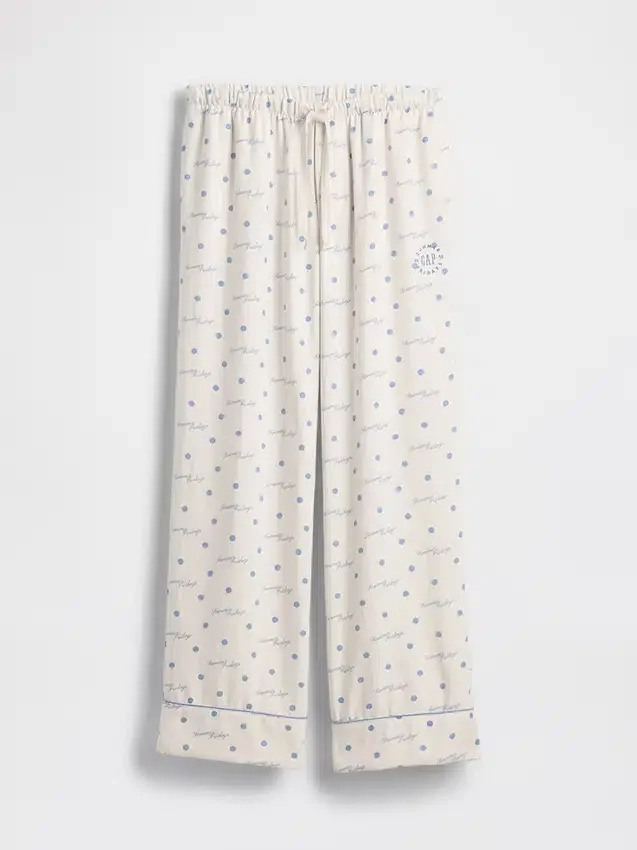 Gap × Summer Fridays Relaxed Flannel Dotted Pj Pants
