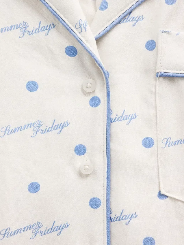 Gap × Summer Fridays Relaxed Flannel Dotted Pj Shirt