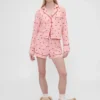 Gap × Summer Fridays Relaxed Flannel Hearts Pj Shirt
