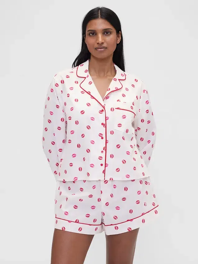 Gap × Summer Fridays Relaxed Poplin Kiss Pj Shirt