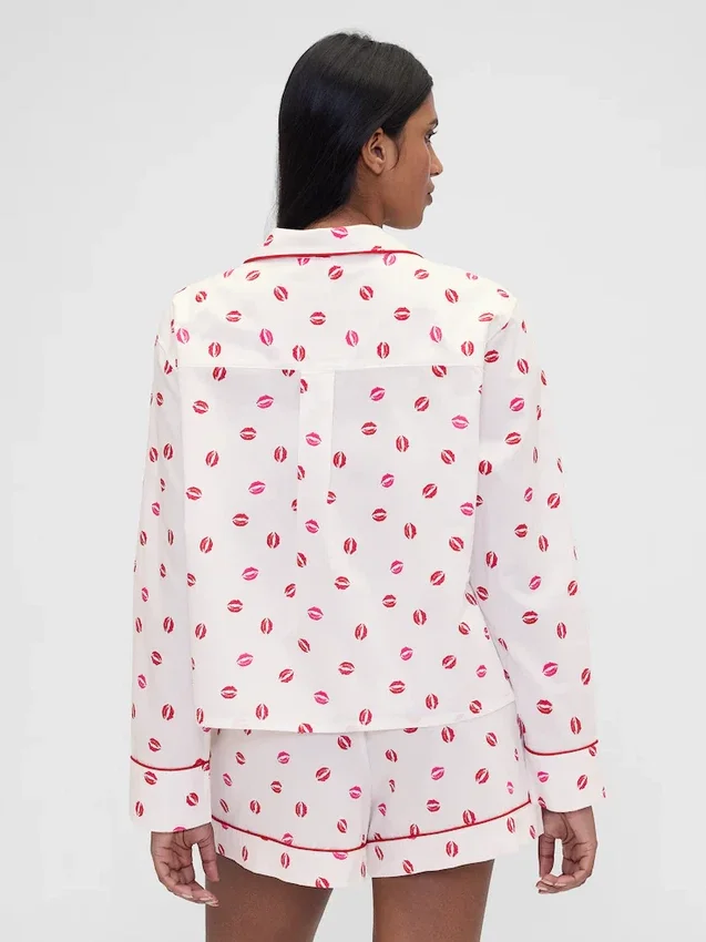 Gap × Summer Fridays Relaxed Poplin Kiss Pj Shirt