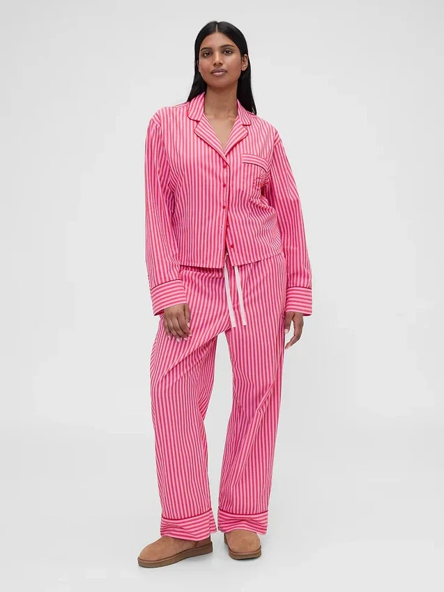 Gap × Summer Fridays Relaxed Poplin Stripe Pj Shirt