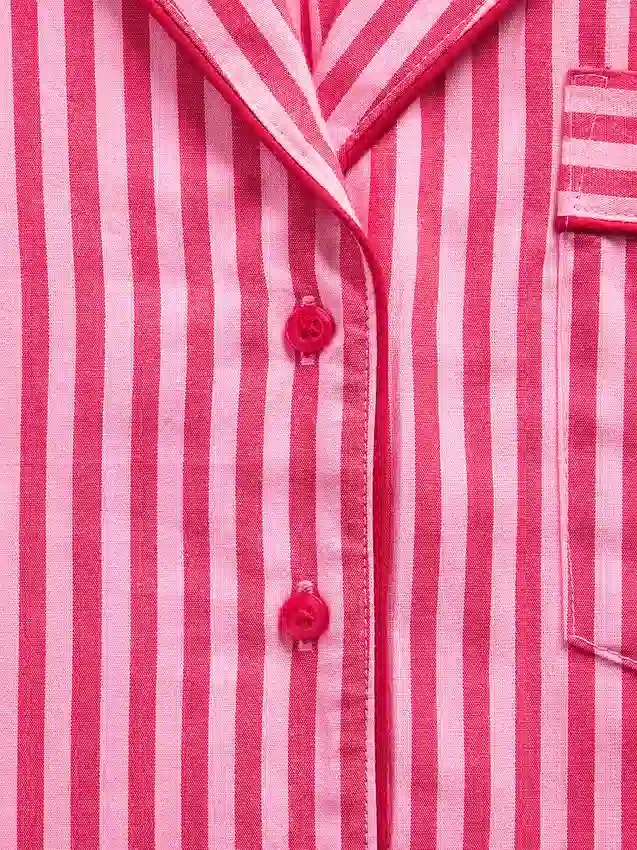 Gap × Summer Fridays Relaxed Poplin Stripe Pj Shirt