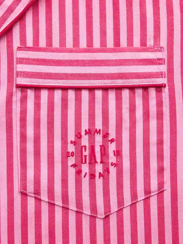 Gap × Summer Fridays Relaxed Poplin Stripe Pj Shirt