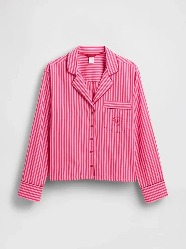 Gap × Summer Fridays Relaxed Poplin Stripe Pj Shirt