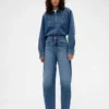 Gap × Victoria Beckham Denim Zip Shirt
