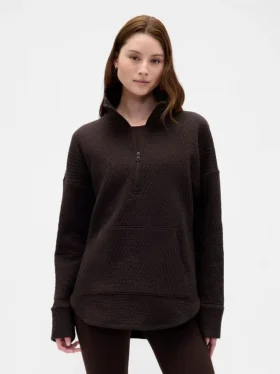 Gapfit Quilted Jacquard Half-Zip Pullover