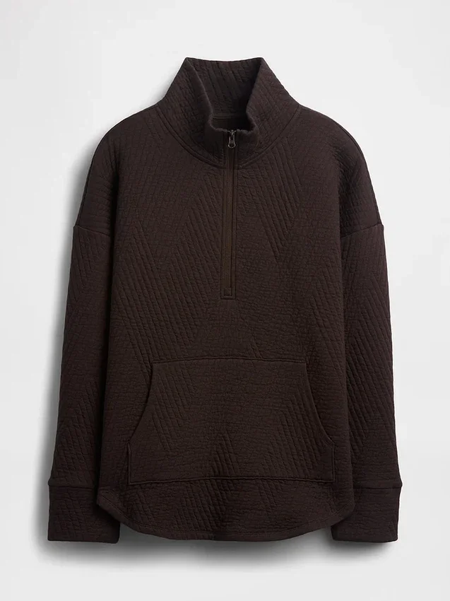 Gapfit Quilted Jacquard Half-Zip Pullover