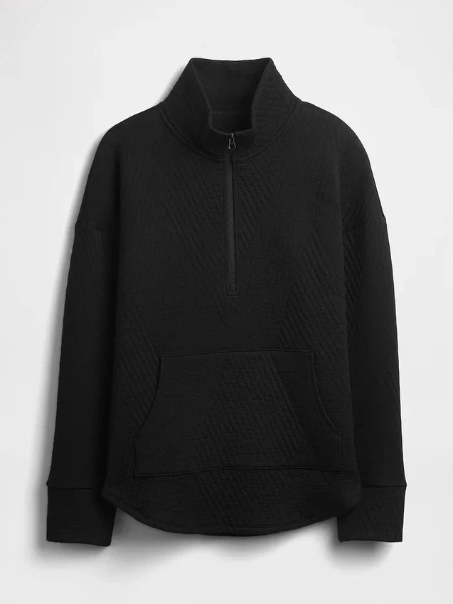 Gapfit Quilted Jacquard Half-Zip Pullover