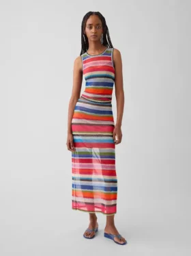 Gapstudio Happy Stripe Sheer Maxi Skirt
