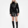 Gapstudio Vegan Patent Leather Crop Jacket