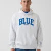 Get Blue Heavyweight French Terry Logo Hoodie