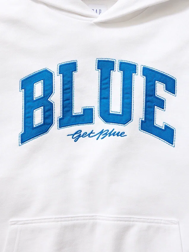 Get Blue Heavyweight French Terry Logo Hoodie