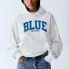 Get Blue Heavyweight French Terry Logo Hoodie