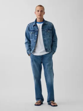 Get Blue Relaxed Icon Denim Jacket