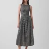 Gingham Smocked Drop-Waist Maxi Dress