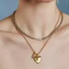 Hart Bezel Tennis Necklace