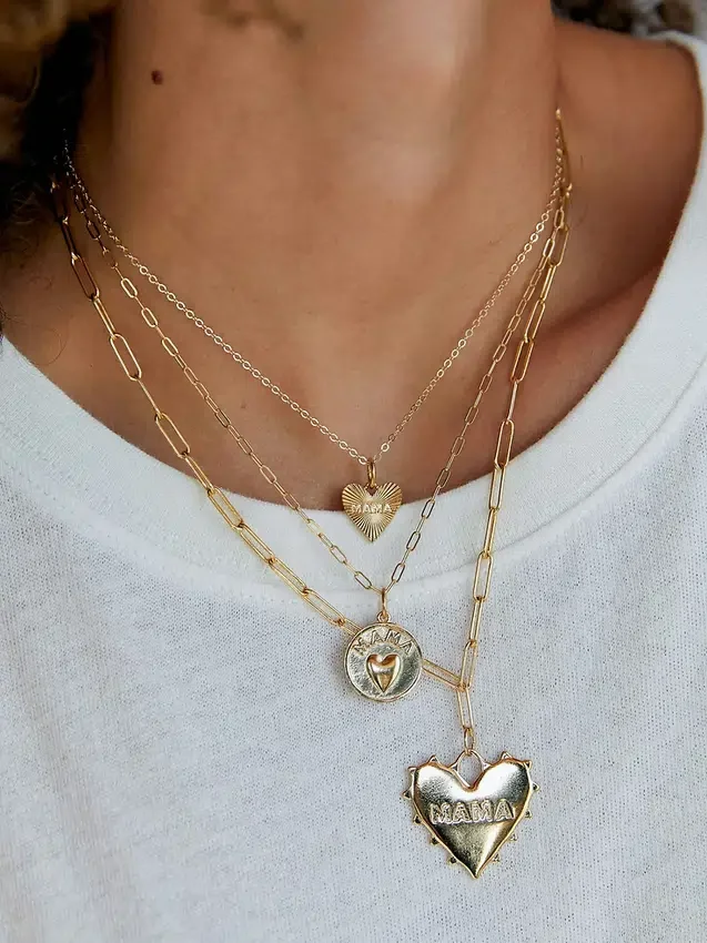 Hart Dainty Heart Mama Necklace
