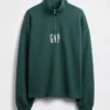Heavyweight Oversized Logo Quarter-Zip Pullover