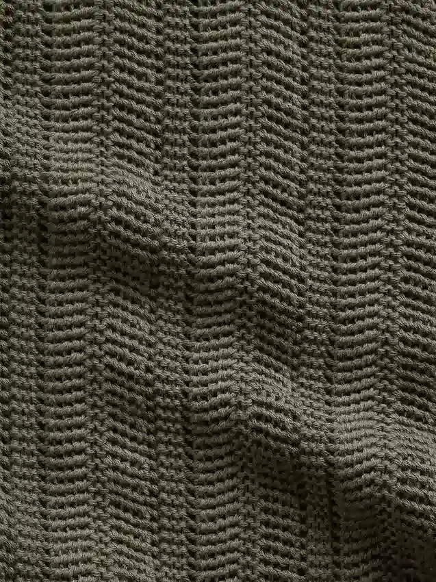 Herringbone Crochet Sweater Shirt