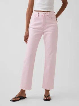 High Rise ’90S Slim Straight Crop Jeans