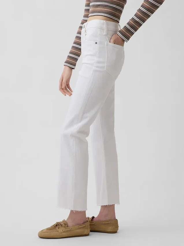 High Rise '90S Slim Straight Crop Jeans