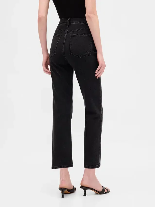 High Rise '90S Slim Straight Crop Jeans