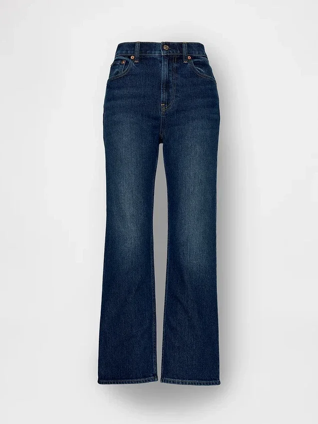 High Rise '90S Slim Straight Crop Jeans