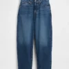 High Rise Barrel Crop Jeans